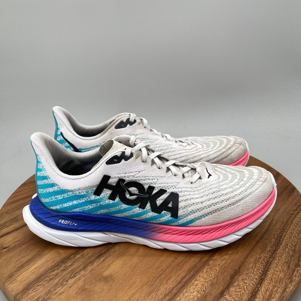 Hoka One One Mach 5 Mens Size 11.5 D White Road Running Comfort Walking Sneaker